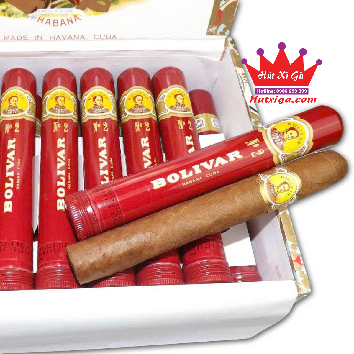 Xì gà Bolivar No.2 Tubos hộp 25 điếu ảnh 2