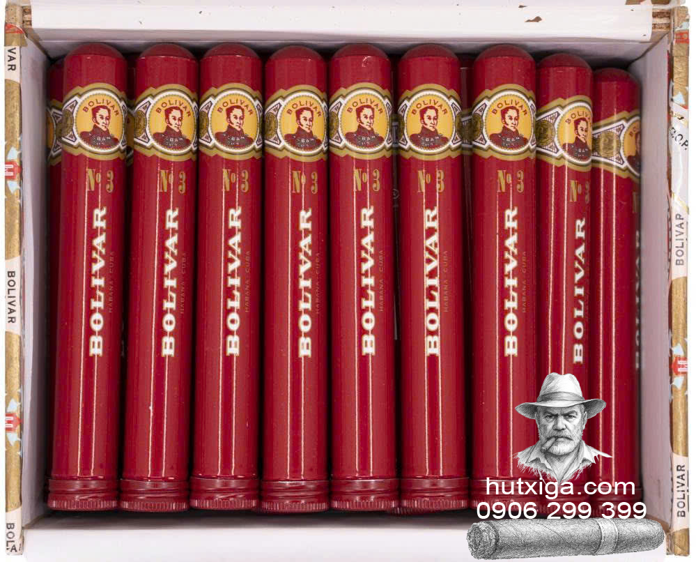 Xì gà Bolivar No.3 Tubos hộp 25 điếu