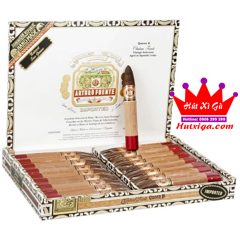 Xì gà Arturo Fuente Sun Grown Chateau Queen B hộp 18 điếu ảnh 3