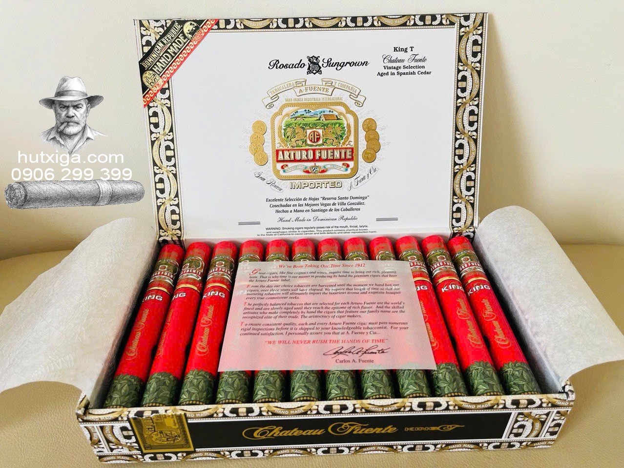 Xì gà Arturo Fuente Chateau Fuente King T Rosado Sun Grown ảnh 2