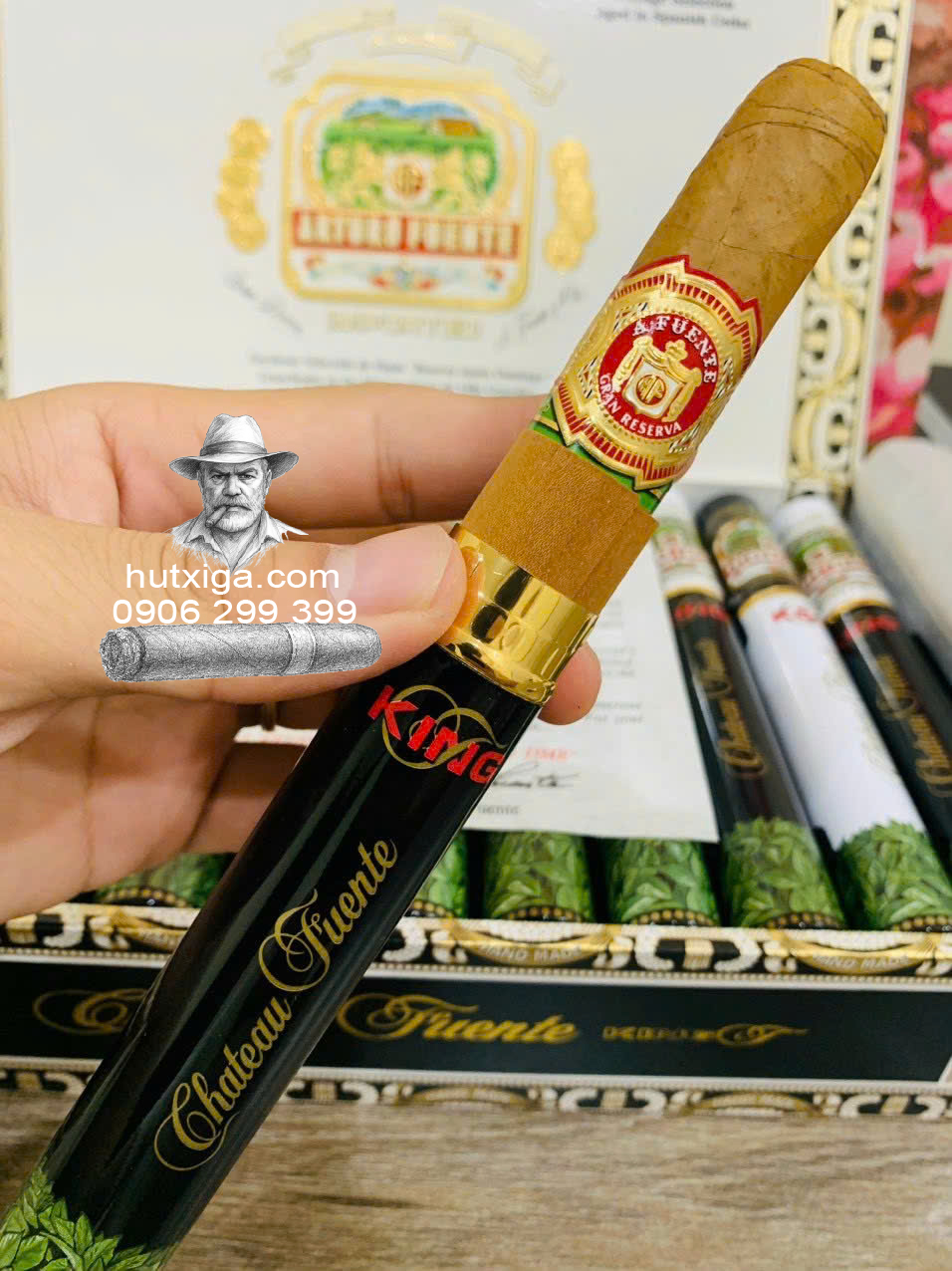 Xì gà Arturo Fuente Chateau Fuente King T Tube Natural ảnh 2