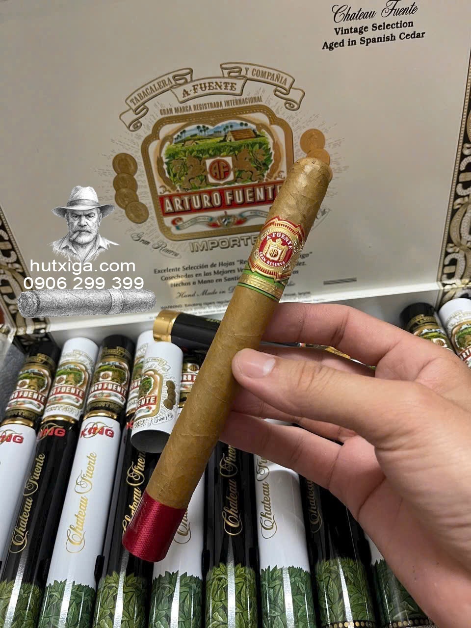 Xì gà Arturo Fuente Chateau Fuente King T Tube Natural ảnh 3