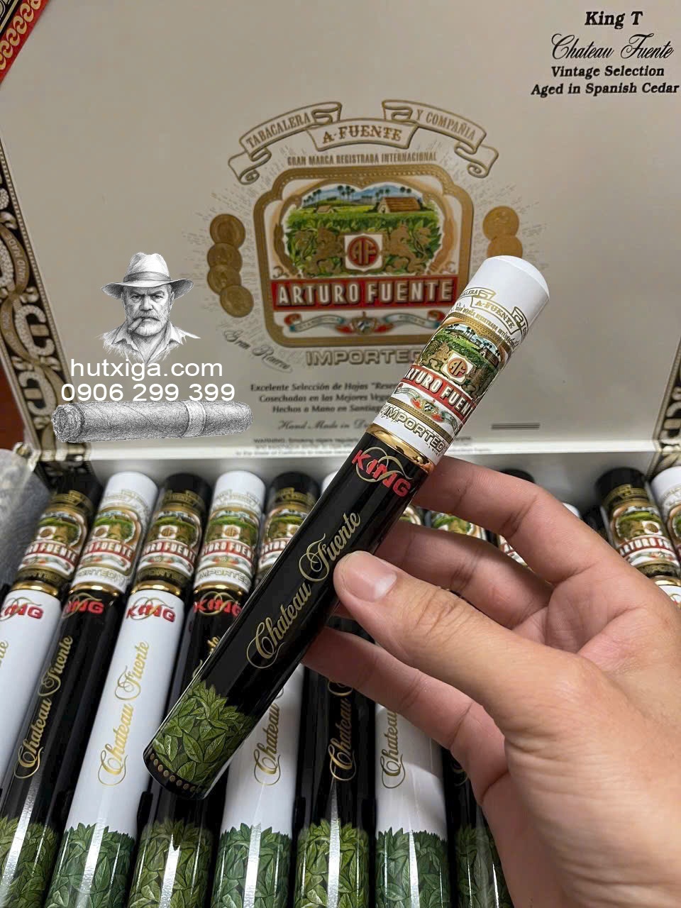Xì gà Arturo Fuente Chateau Fuente King T Tube Natural ảnh 4