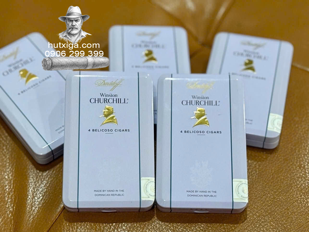 Xì gà Davidoff Winston Churchill Belicoso hộp 4 điếu