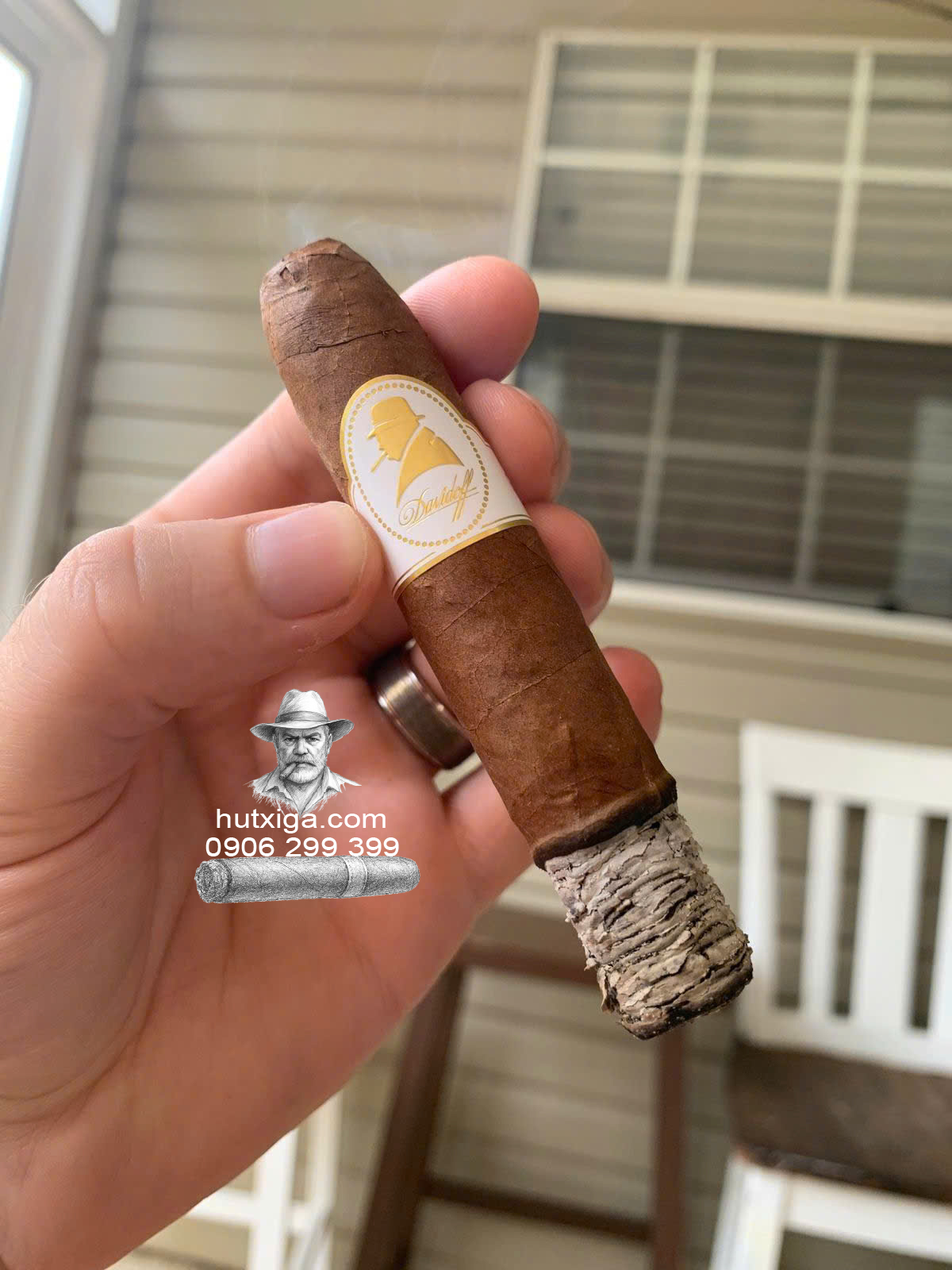 Xì gà Davidoff Winston Churchill Belicoso hộp 4 điếu ảnh 4
