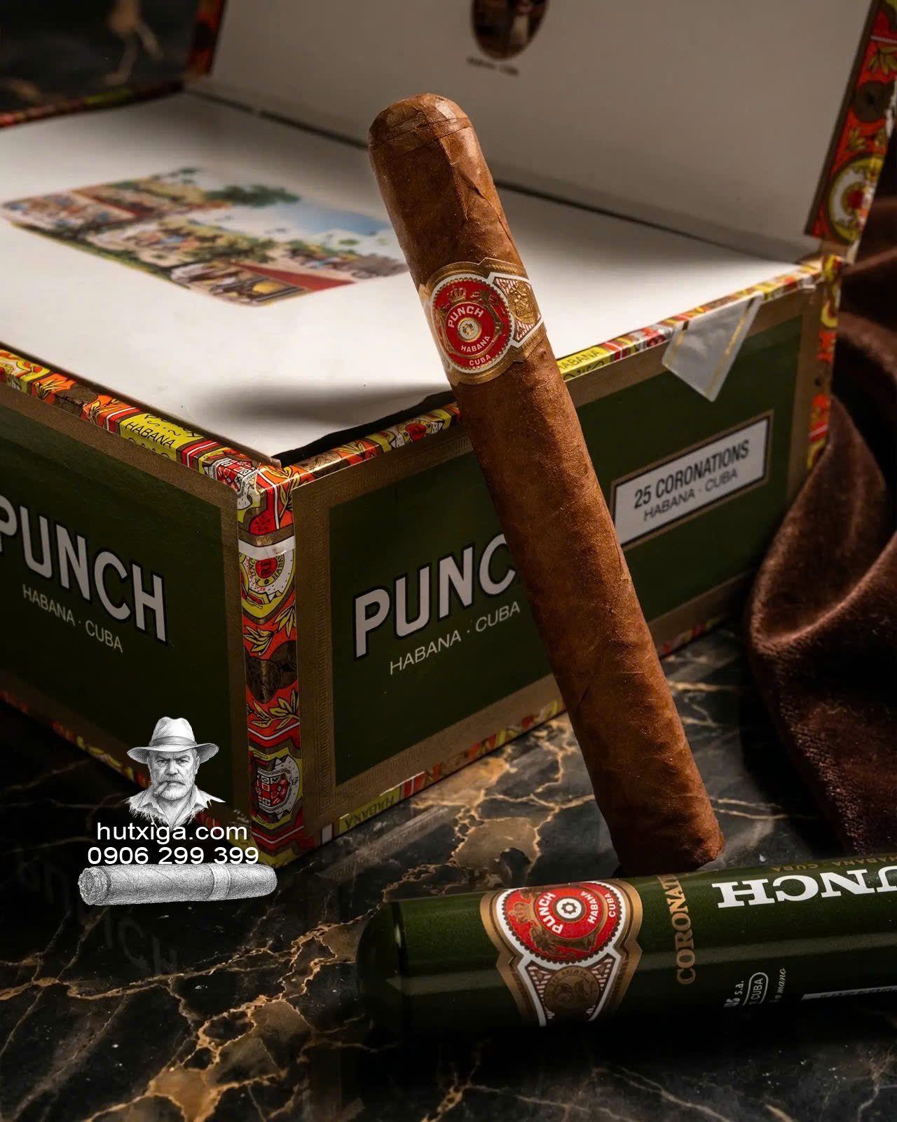 Xì gà Punch Coronations tubos hộp 25 điếu ảnh 2