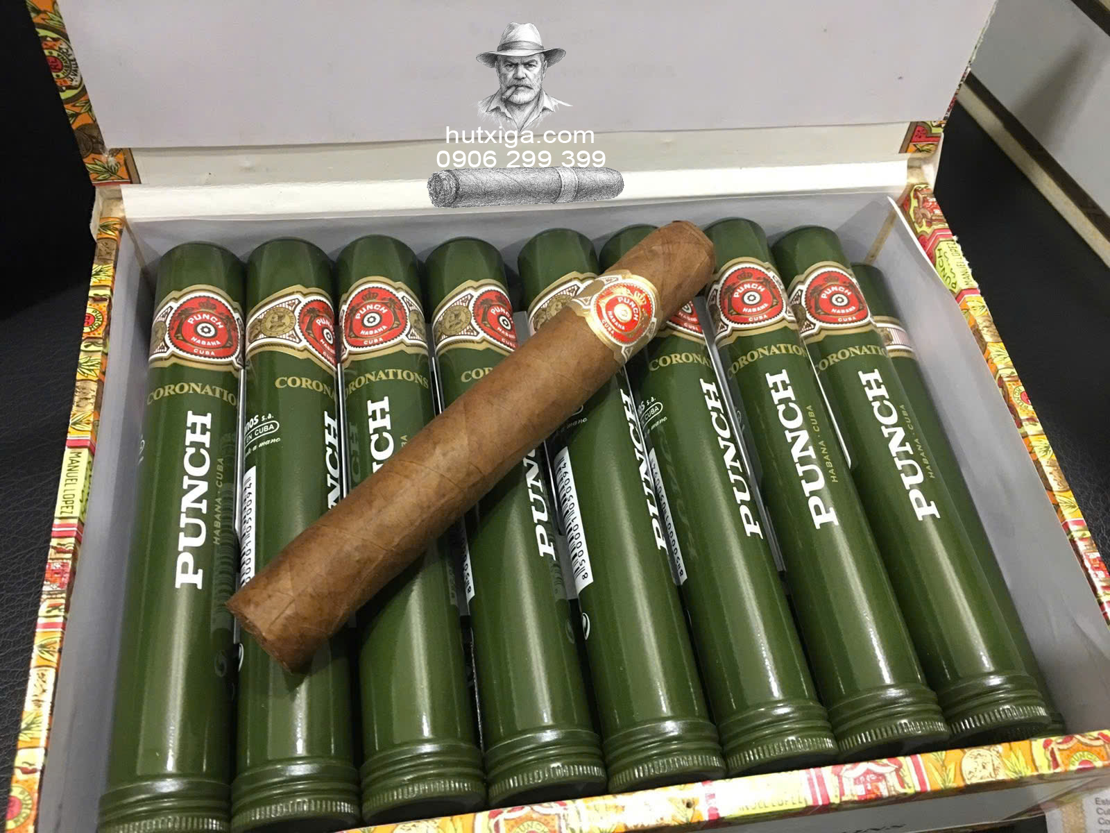 Xì gà Punch Coronations tubos hộp 25 điếu ảnh 4